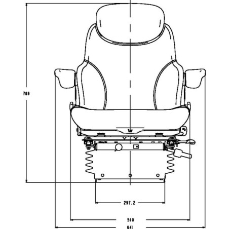 Siège à suspension pneumatique SEARS AS3045A