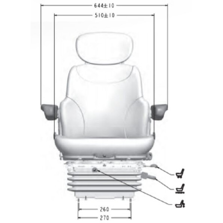 Siège à suspension pneumatique SEARS AS3045A