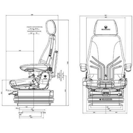Siège Actimo taille XXL GRAMMER G1169023