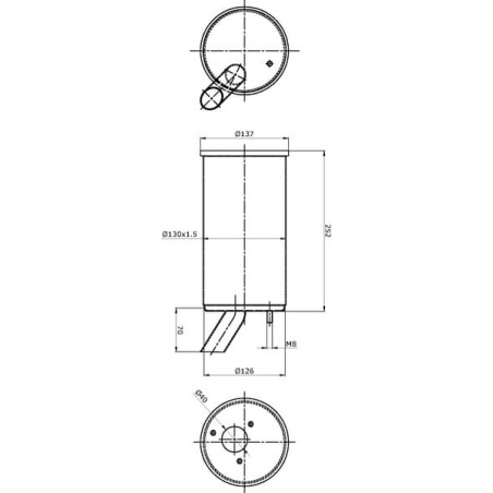 Pot d'échappement UNIVERSEL K258183110N