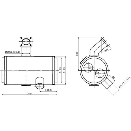 Pot d'échappement UNIVERSEL 3C50112112N