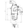Siphon coudé 45mm MZ 0045024C