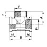 Raccord en T DANFOSS 133024