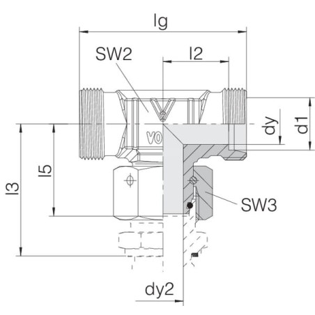 Té orientable VOSS ETSD28L