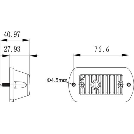 Témoin d’avertissement LED orange UNIVERSEL LA20063