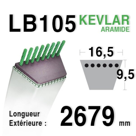 Courroie 16.5mm x 2679mm - LB105