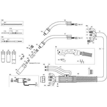 Torche à souder TBI WP313330