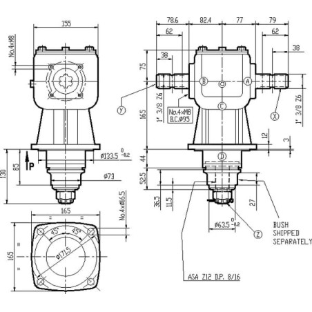 Boîtier de transmission COMER 205801
