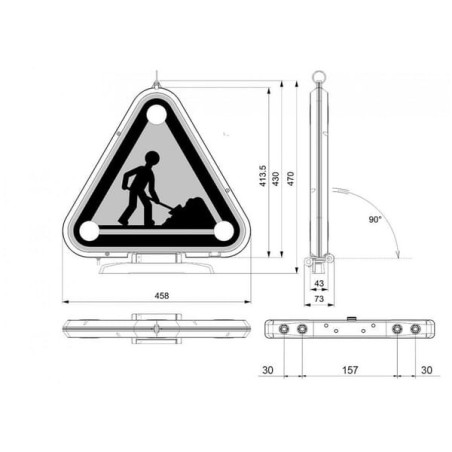 Triangle réfléchissant SACEX 2090L52200