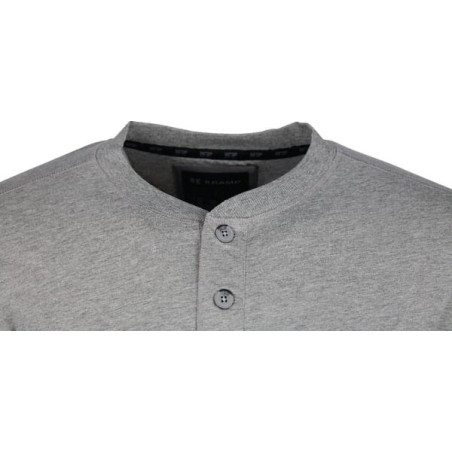 Tee-shirt boutons gris chiné 5XL UNIVERSEL KW207810066066
