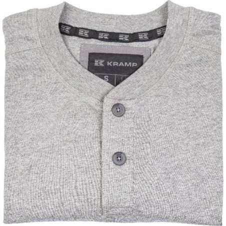 Tee-shirt ML boutons gris chiné S UNIVERSEL KW207811066046