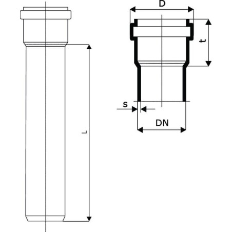 Tube UNIVERSEL 16150160050