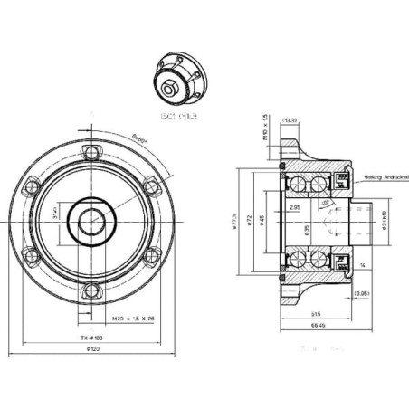 Unité palier NSK AHU34120B01