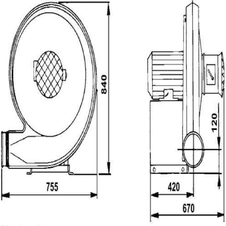 Ventilateur KONGSKILDE INDUSTRIES A-FS 121041000