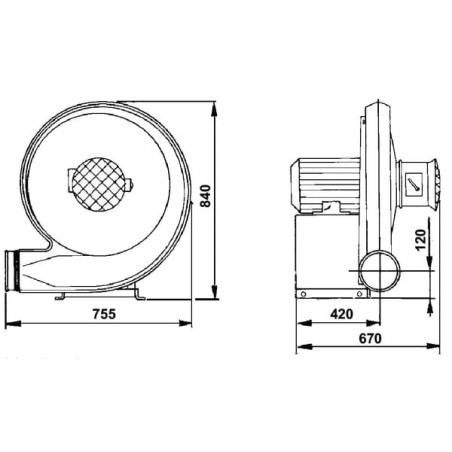 Ventilateur KONGSKILDE INDUSTRIES A-FS 121041000