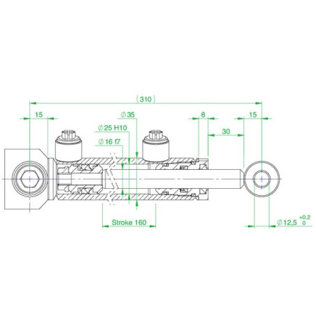 Vérin UNIVERSEL D1625160FT