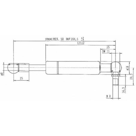 Vérin à gaz STABILUS CA256943