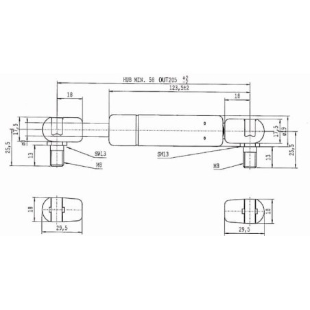 Vérin à gaz STABILUS CA970816