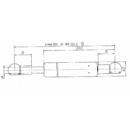 Vérin à gaz STABILUS CA703702