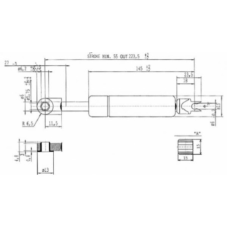 Vérin à gaz STABILUS CA0220BY