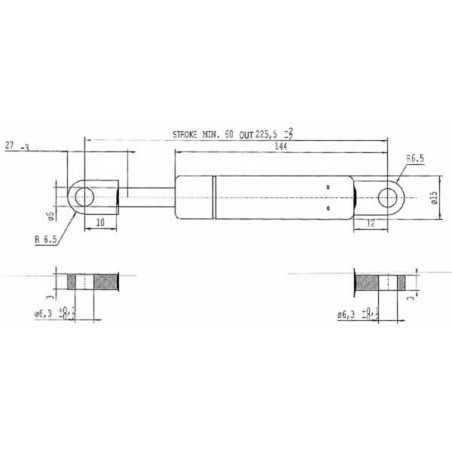 Vérin à gaz STABILUS CA049190