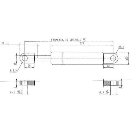 Vérin à gaz STABILUS CA082449