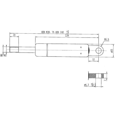 Vérin à gaz STABILUS CA049271