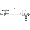 Vérin à gaz STABILUS CA6368DF