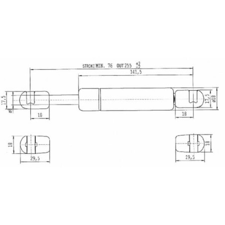 Vérin à gaz STABILUS CA533394