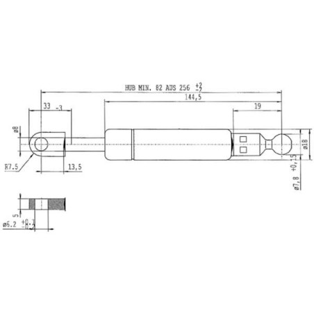 Vérin à gaz STABILUS CA595896
