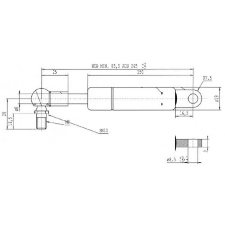 Vérin à gaz STABILUS CA903493