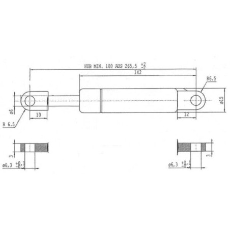 Vérin à gaz STABILUS CA082511