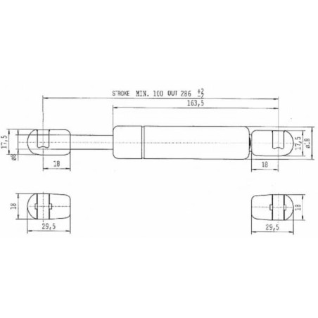 Vérin à gaz STABILUS CA475017