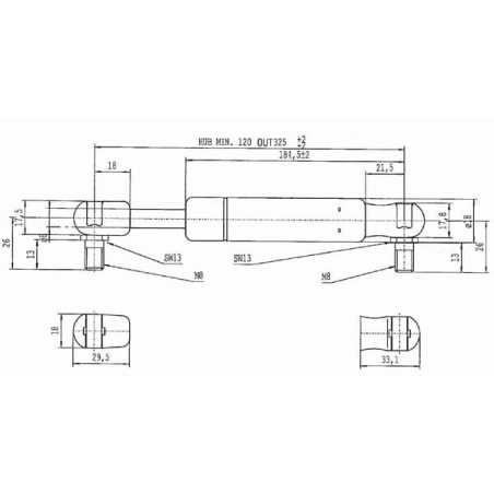 Vérin à gaz STABILUS CA510599