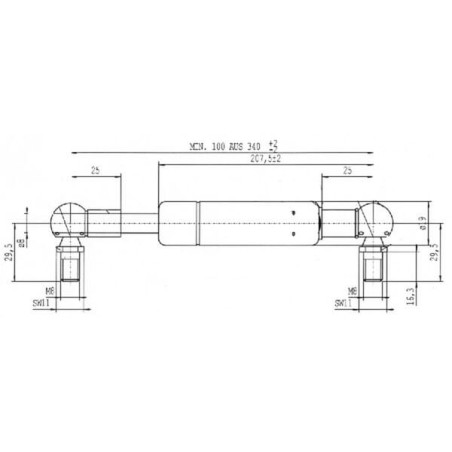 Vérin à gaz STABILUS CA903442