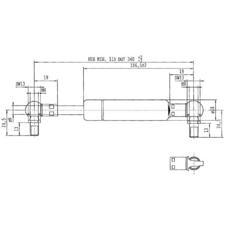 Vérin à gaz STABILUS CA063967