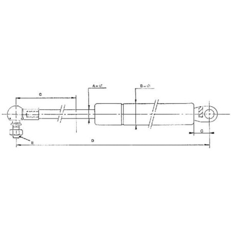 Vérin à gaz STABILUS CA081000