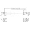Vérin à gaz L479,5-200N STABILUS CA6168YQ
