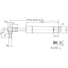 Vérin à gaz L500-180N STABILUS CA056189