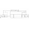 Vérin à gaz L500-300N STABILUS CA477249