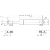 Vérin à gaz L500-400N STABILUS CA050296