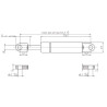 Vérin à gaz L525,5-800N STABILUS CA094927