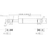 Vérin à gaz L600-200N STABILUS CA102911