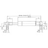 Vérin à gaz L750-900N STABILUS CA9412UU