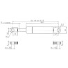 Vérin à gaz L885-600N STABILUS CA095281