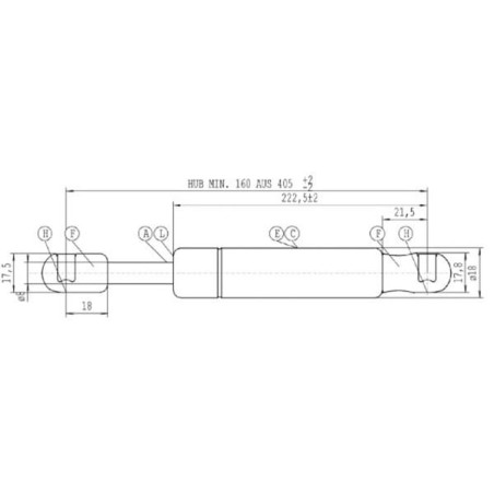 Vérin à gaz STABILUS CA752835