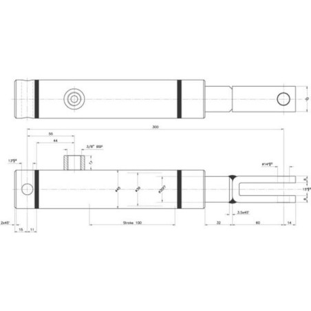 Vérin de frein UNIVERSEL BCS30100X