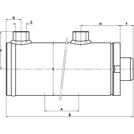 Verin double effet D25-40-350 UNIVERSEL D2540350C