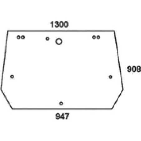 Lunette arrière UNIVERSEL D6722A