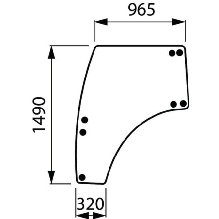 Vitre de porte gauche UNIVERSEL 3674696M1N